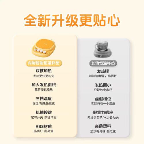 向物加热杯垫可爱保温恒温垫办公室调温宿舍女学生热奶器智能杯垫 - 图2