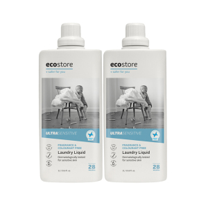 ecostore无香婴儿洗衣液1L*2 高浓缩宝宝儿童专用洗衣液套装