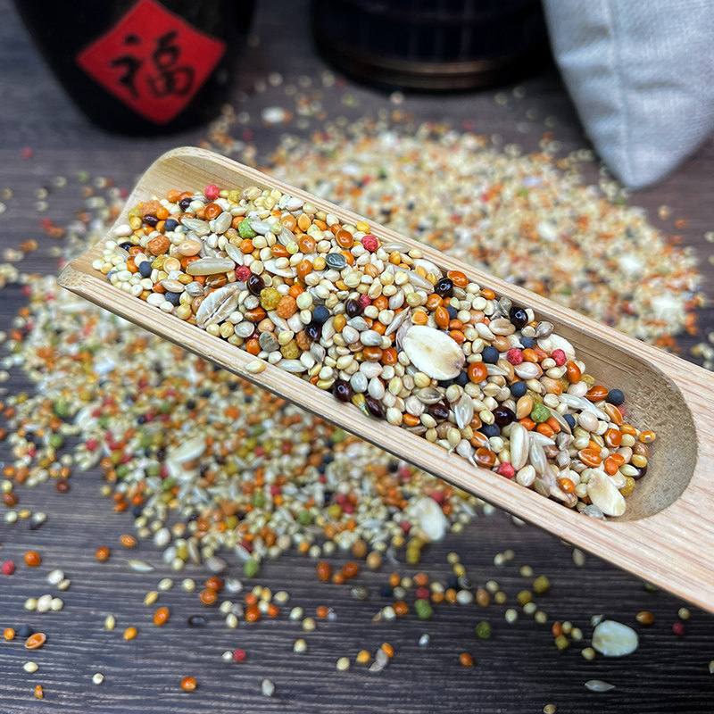 炫料虎皮鹦鹉饲料牡丹谷子带壳小米鸟食鸟粮玄凤文鸟玉鸟混合粮_虎窝淘
