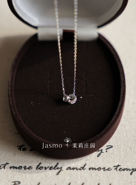 S925纯银圆环锁骨链女款