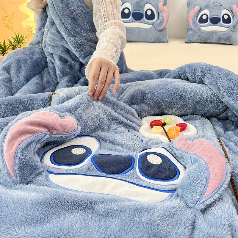 史迪仔 加厚抱枕被子两用汽车车载枕头被二合一车用折叠午睡毯子,淘宝优惠券,粉丝福利购,淘宝优惠卷