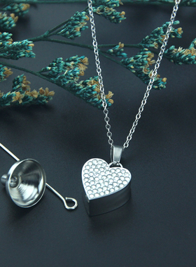 来图定制骨灰项链吊坠礼物刻字