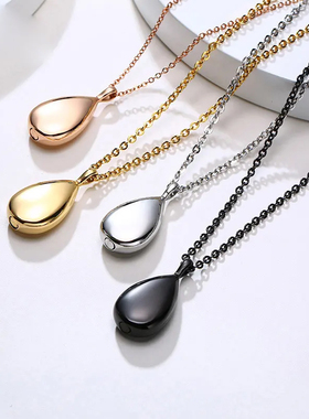 欧美项链不掉色防过敏水滴形吊坠