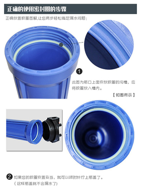 20寸防爆滤瓶蓝色透明前置过滤器4分6分1寸口家用直饮机通用配件