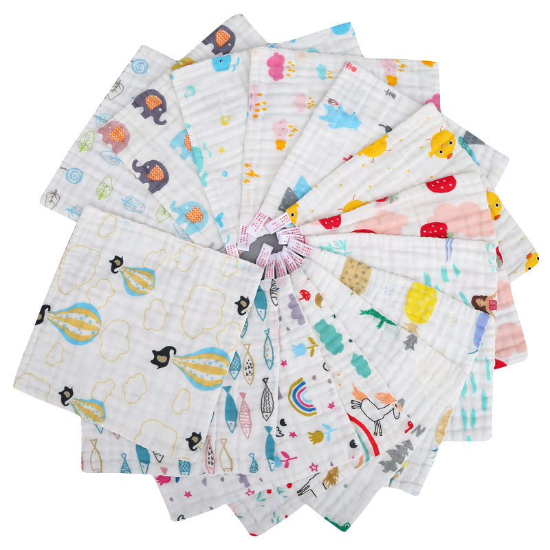 纯棉小方巾6层手帕婴儿童毛巾六层纱布口水巾擦吸水手巾面巾,淘宝优惠券,粉丝福利购,淘宝优惠卷