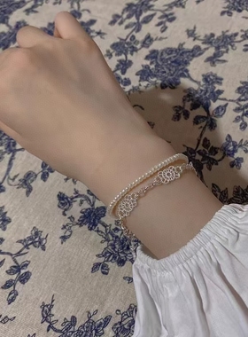 足银999纯银女款重工轻奢镂空蕾丝甜美超仙手链送闺蜜女友情人节