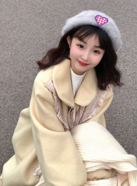兔毛软妹少女元气可爱显脸小秋冬