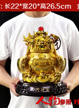 迪万思天天招财聚宝盆摆件金元宝客厅办公室装饰高档送礼乔迁礼品