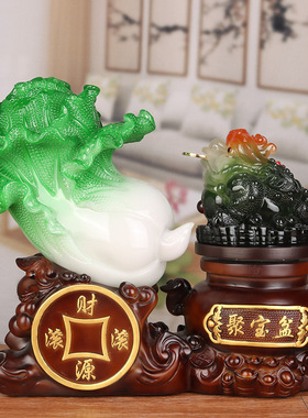 金蟾摆件家居电视柜办公室装饰品开业创意礼品工艺品一件代发