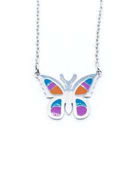 acezzh彩色钛钢猫猫吊坠潮酷项链