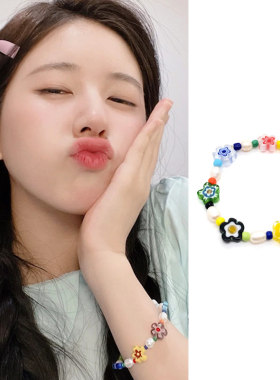 赵露思同款小花天然淡水琉璃手链