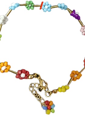 offgun滚宝多彩色邹菊太阳花手链脚链巴特潘·忽栓