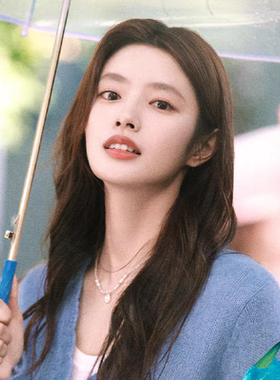 爱你 沈惜凡 徐若晗同款碎银石爱心圆牌碎银项链小众女