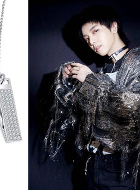 抖音小夹子锆石饰品项链