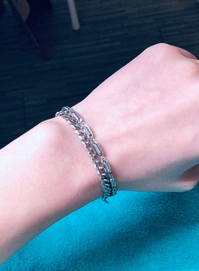 华晨宇火星演唱会2021花花同款弹簧片手链套装环扣简约潮手环圈镯