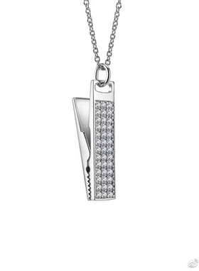 胡夏小夏明星抖音同款小夹子弹簧夹球鞋湿巾项链衬T恤链锆石饰品