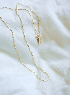 可水洗不掉色14K包金极细项链女裸链简约纯银锁骨链choker颈链