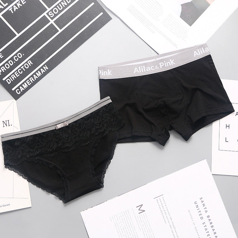 小江家~情侣内裤纯棉性感纯欲一男一女夫妻情侣内衣轻奢透气套装,淘宝优惠券,粉丝福利购,淘宝优惠卷