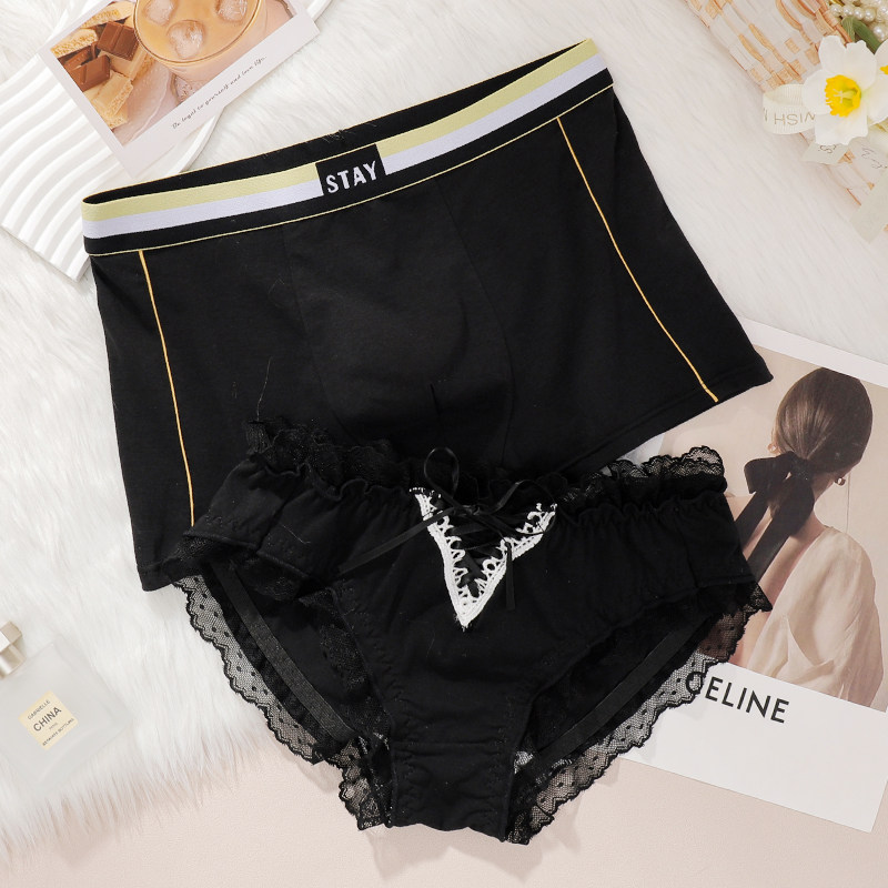 小江家~情侣内裤纯棉一男一女可爱性感纯欲夫妻高端内衣透气套装,淘宝优惠券,粉丝福利购,淘宝优惠卷