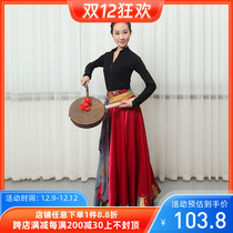 National dance items Props Adult Tibetan Dance Drum Hot Badrum Bull Leather large drum Colorful Ploy and Drum Fan Drum Fan Drum