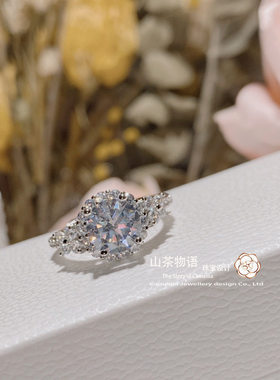 复古蝴蝶莫桑璀璨2.0Ct少女婚戒