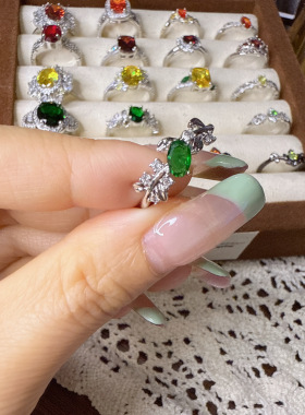 新款轻奢彩钻开口系列戒指