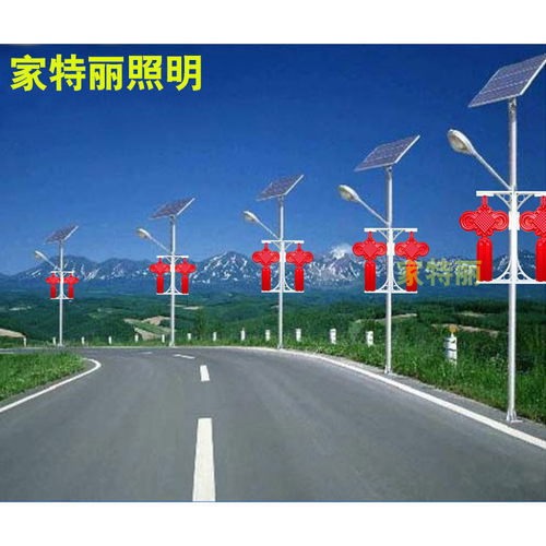 led中国结发光小区路灯杆装饰灯笼户外防水灯笼小号LED中国结矮杆 - 图2