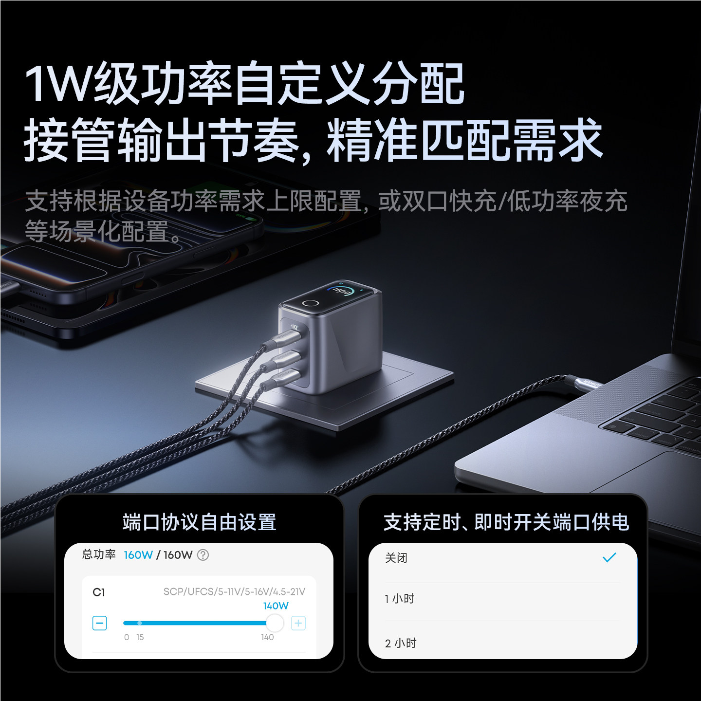 【旗舰新品】Anker Prime安克160W智显充Pro氮化镓充电器多口快充适用苹果17华为小米手机macbook笔记本电脑,淘宝优惠券,粉丝福利购,淘宝优惠卷