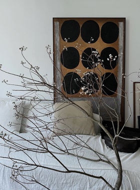 小白果乌桕果天然树枝干花花束干枝侘寂风花瓶插花装饰高级感真花