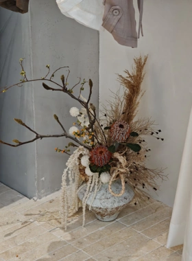 干花真干花花束干枝客厅民宿展厅服装店家居软装高级感侘寂风摆件