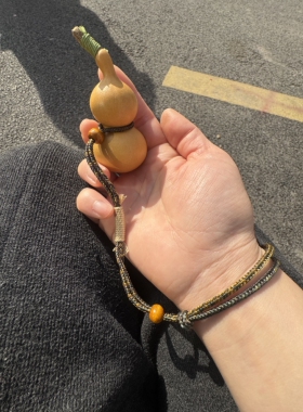 奶瓶八宝葫芦防丢绳手工腕绳挂绳藏风