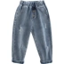 Quần áo trẻ em của mẹ đi biển Quần jeans lỗ mẫu quần thủy triều quần dài 2019 quần trẻ em mùa xuân và mùa thu mới - Quần jean