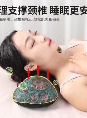 艾草加热骨头枕冬季按摩恒温牵引枕腰椎颈椎枕头艾叶天鹅绒护腰垫