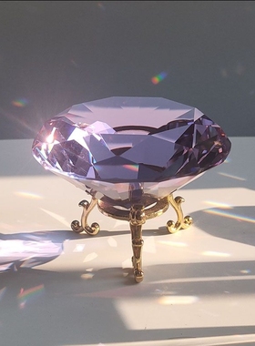 水晶玻璃钻石装饰品摆件带底座