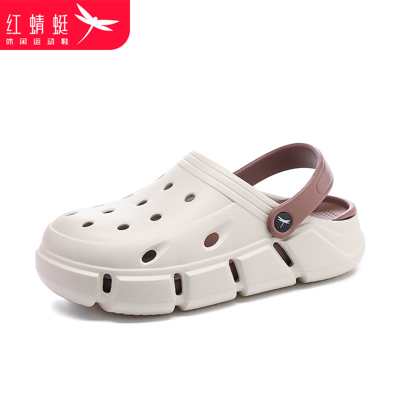 红蜻蜓男鞋软底洞洞鞋夏季防滑不臭脚外穿两用拖鞋沙滩包头男凉鞋,淘宝优惠券,粉丝福利购,淘宝优惠卷