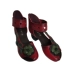 Giày gió quốc gia mùa hè da mềm đế cao gót hoa cá miệng trượt retro trung niên mẹ dép La Mã - Sandal Sandal