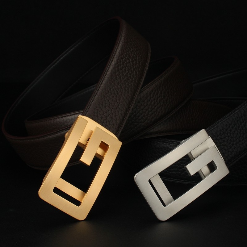 防过敏百搭字母不锈钢自动扣 真皮腰带 商务裤带青年皮带男士3.5,淘宝优惠券,粉丝福利购,淘宝优惠卷