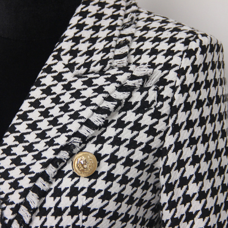 2025春秋新款千鸟格经典高腰阔腿喇叭裤休闲气质西装+长裤套装女,淘宝优惠券,粉丝福利购,淘宝优惠卷