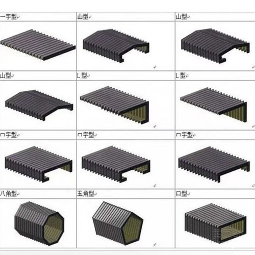 风琴防护罩机床导轨防尘罩丝杆伸缩式保护套一字型防护帘皮老虎-图3