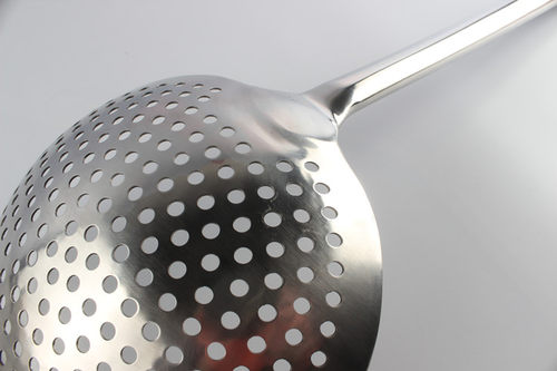 钢柄漏勺不锈钢大油鼓漏沥水面条捞饺子过滤网油捞菜勺厨房小家用 - 图3