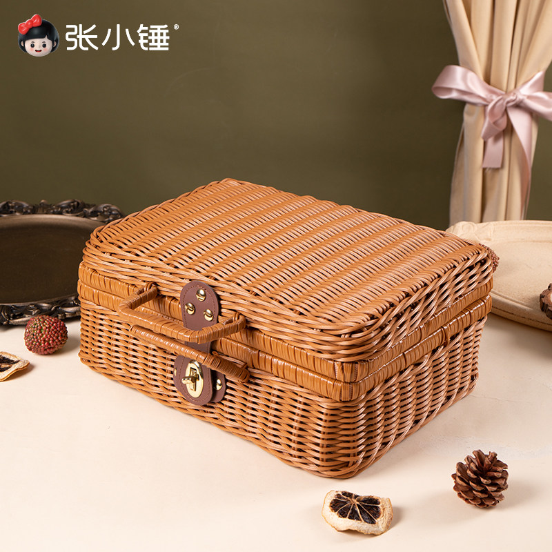 张小锤森系伴手礼盒子藤编礼盒喜饼喜礼包装盒生日手提空盒,淘宝优惠券,粉丝福利购,淘宝优惠卷