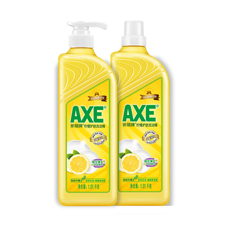 axe/斧头牌洗洁精柠檬1.01kg*2洗碗去油污包邮家庭装大桶果蔬清洗-图3