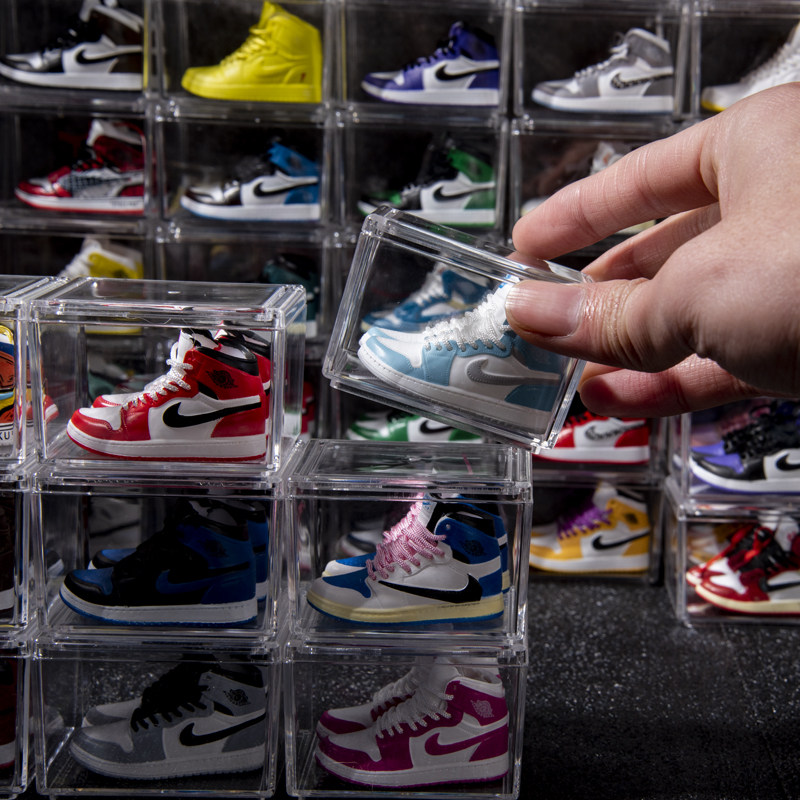 适用拉布布娃衣aj1鞋子模型车载桌面创意摆件鞋墙礼品1/6迷你球鞋,淘宝优惠券,粉丝福利购,淘宝优惠卷