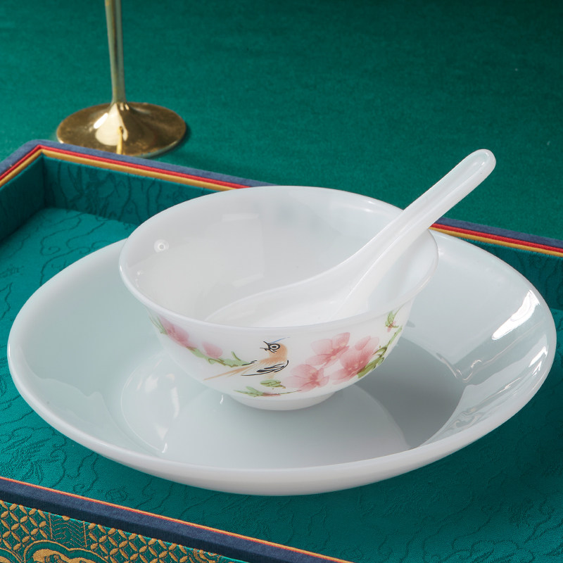 景德镇高档玉瓷餐具套装陶瓷碗盘碗具饭盘新中式结婚碗碟家用送礼,淘宝优惠券,粉丝福利购,淘宝优惠卷