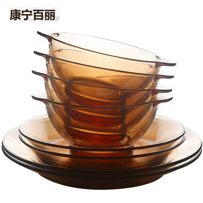 Corningware Corningware Coronin tableware home heating glass tableware dishes 6 pieces and 8 pieces