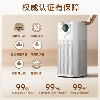 新品美的空气净化器T1000双芯除异味烟味家用除甲醛宠物净化机