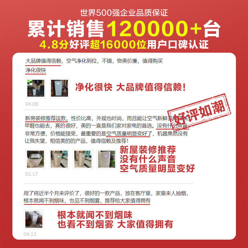 美的家用卧室雾霾消毒机智能除甲醛 美的空气净化器空气净化器