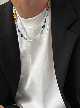 原创手工串珠项链复古百搭锁骨链