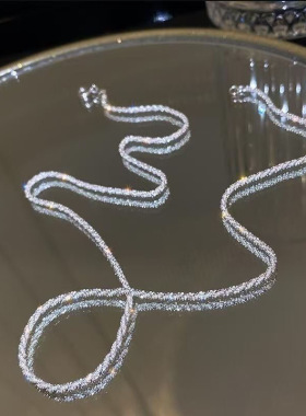 满天星波光粼粼项链感轻奢个性小众简约闪亮素链锁骨链颈链女