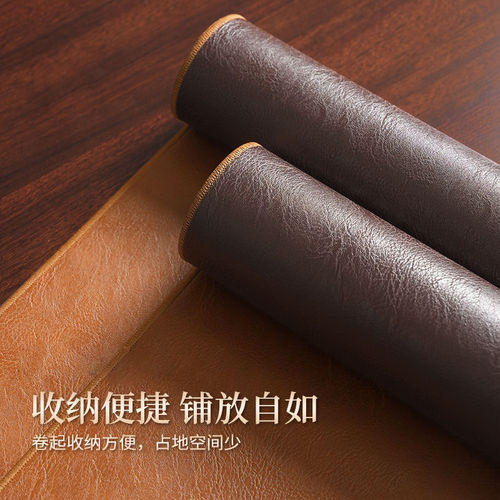 仿牛皮桌垫防水防油免洗餐桌垫皮革桌布轻奢高级隔热垫桌面保护垫 - 图1